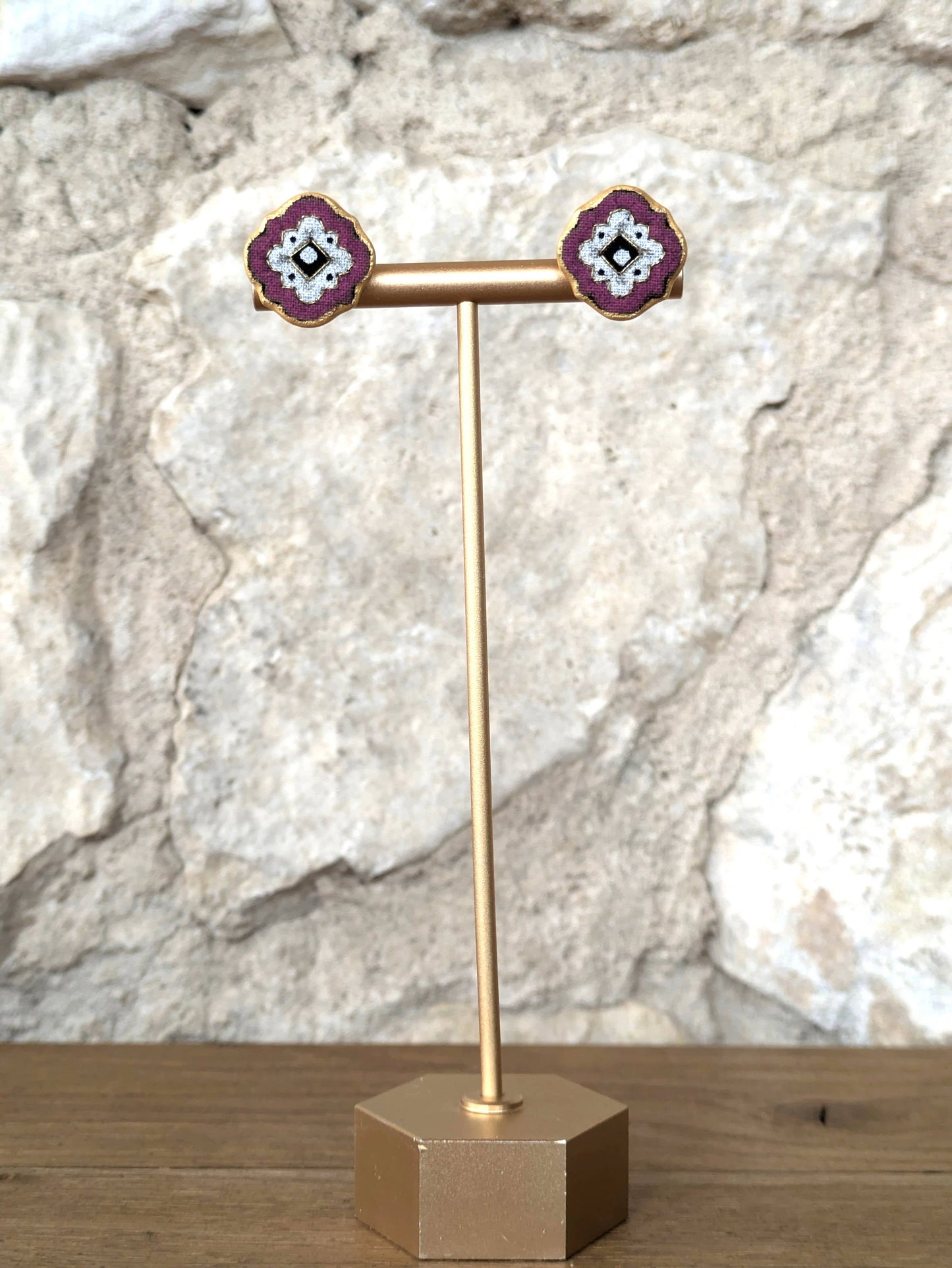 Sandra Stud Earring - Fuchsia