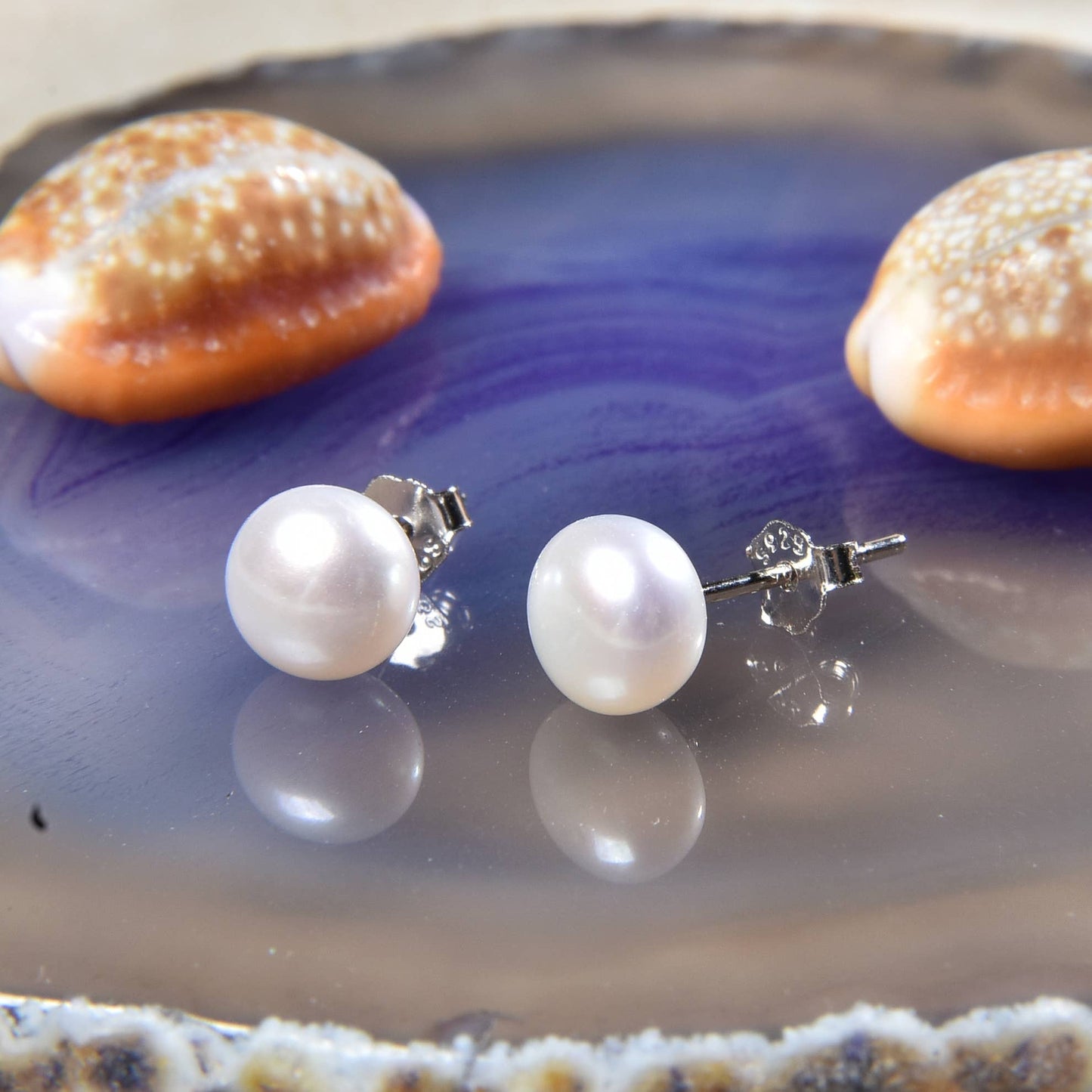 6-7MM Pearl Post Stud Earrings