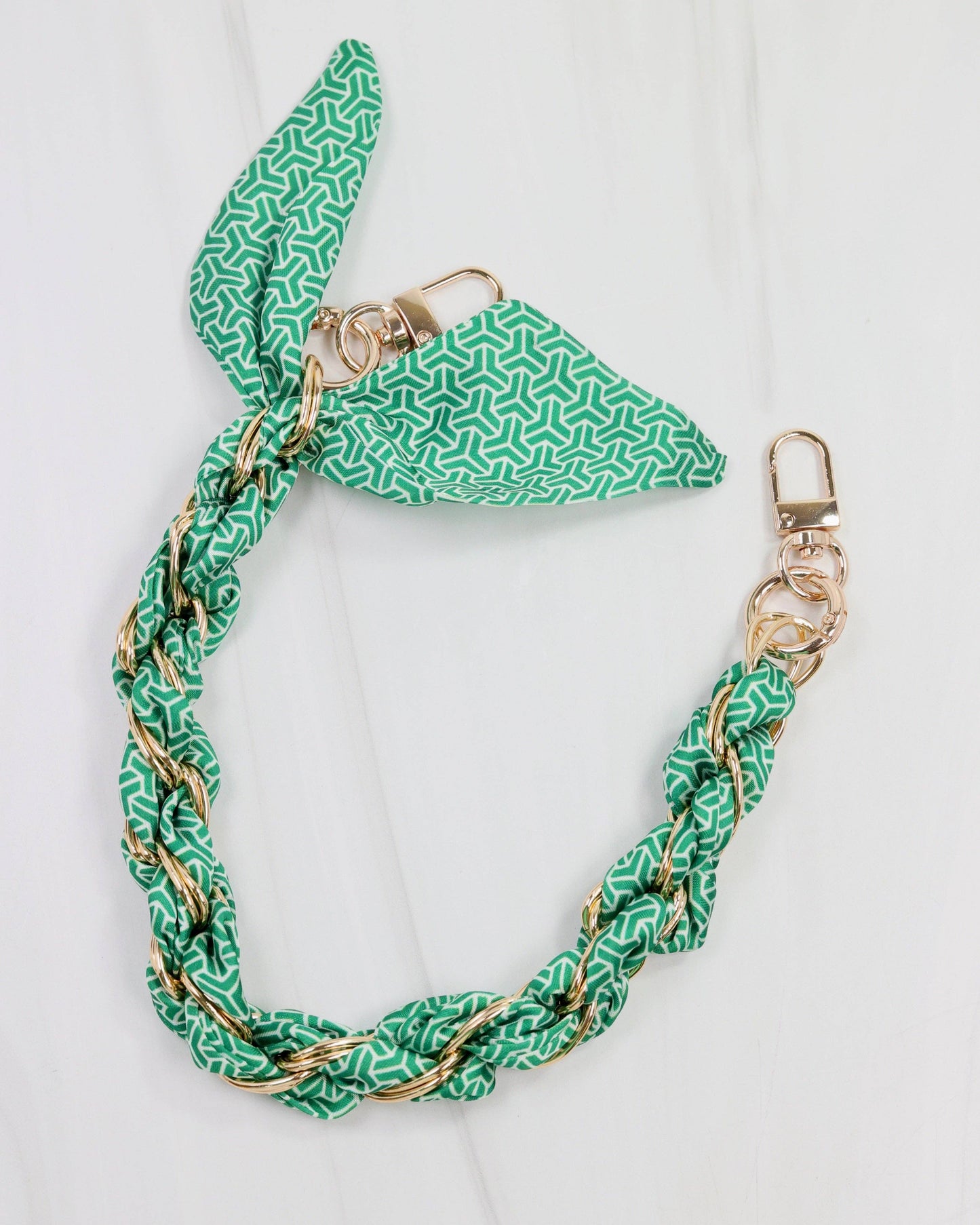 Serafina Scarf Purse Chain Green