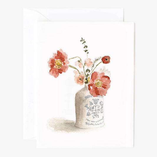 Vintage bouquet notecards