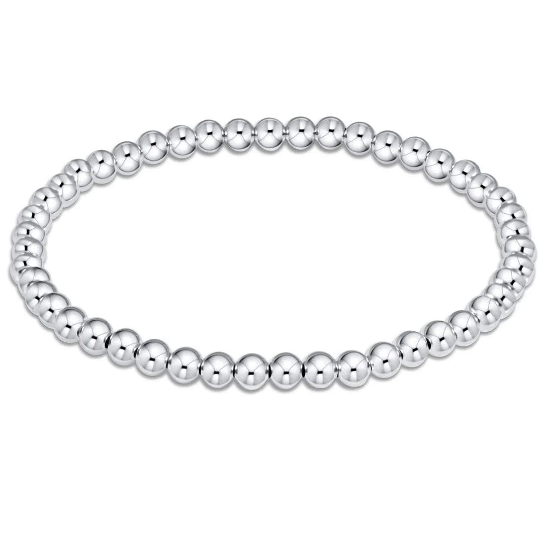 Extends-Classic Bead Bracelet 4mm Sterling Silver Bracelet