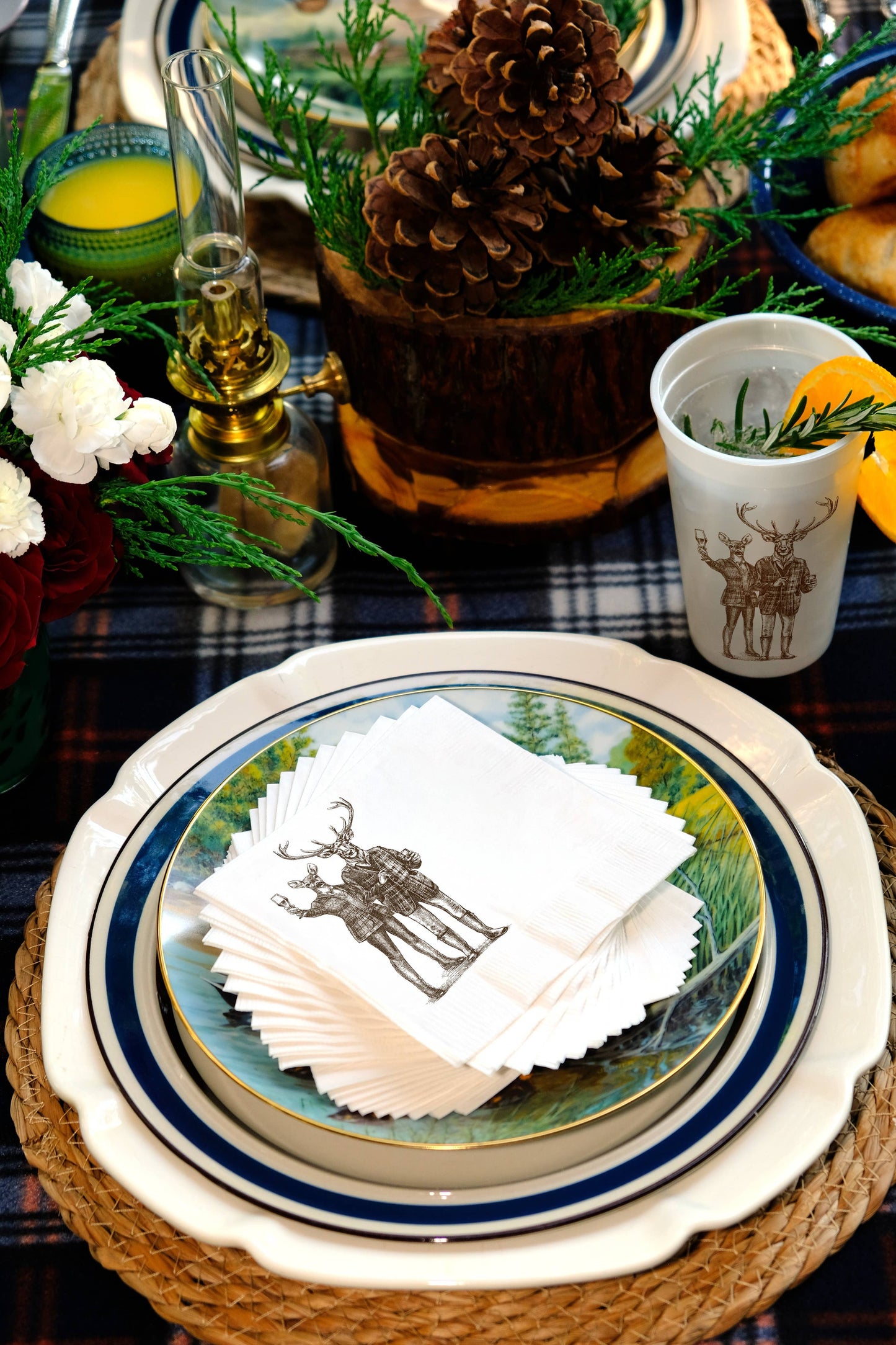 Reindeer Romp Cocktail Napkins