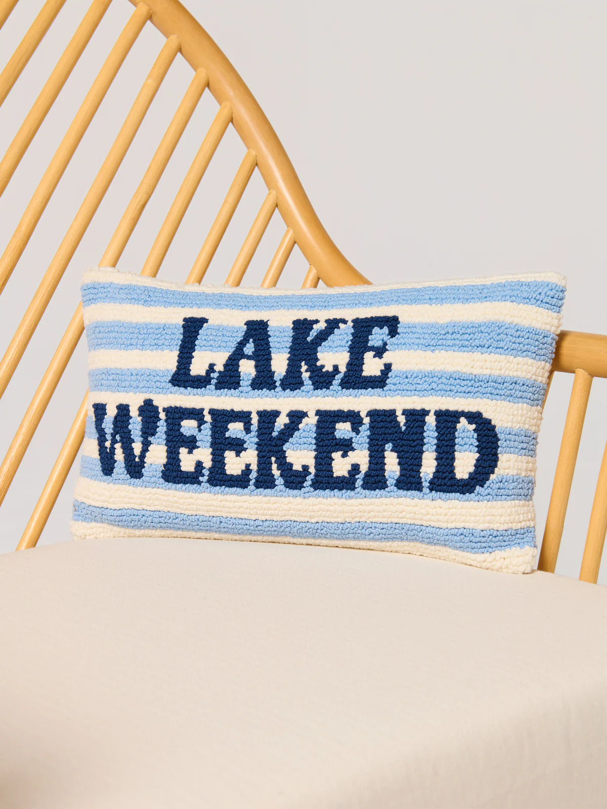 "Lake Weekend" Pillow, Blue