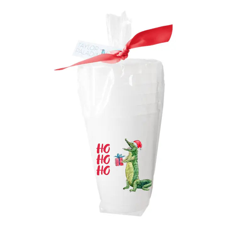 Alligator Santa Frosted Cups