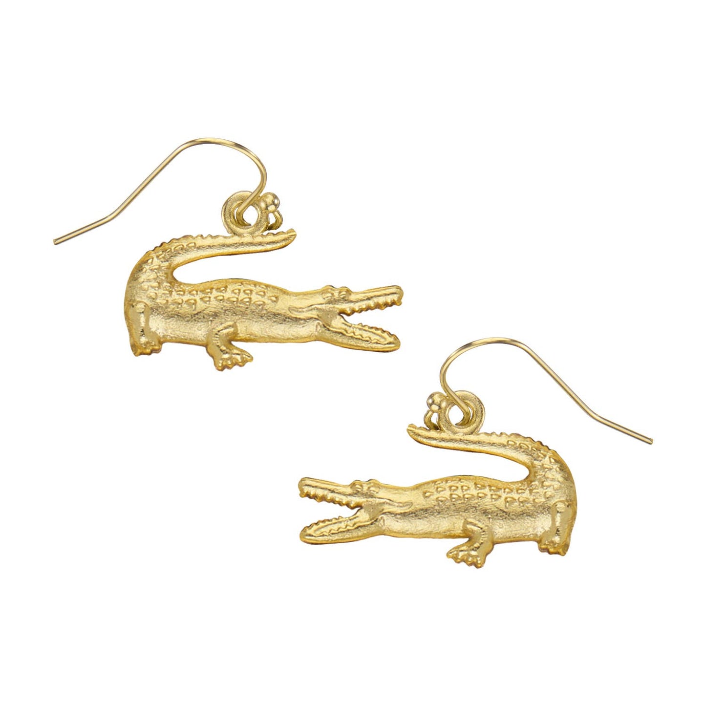 Mini Alligator on Wire Earrings