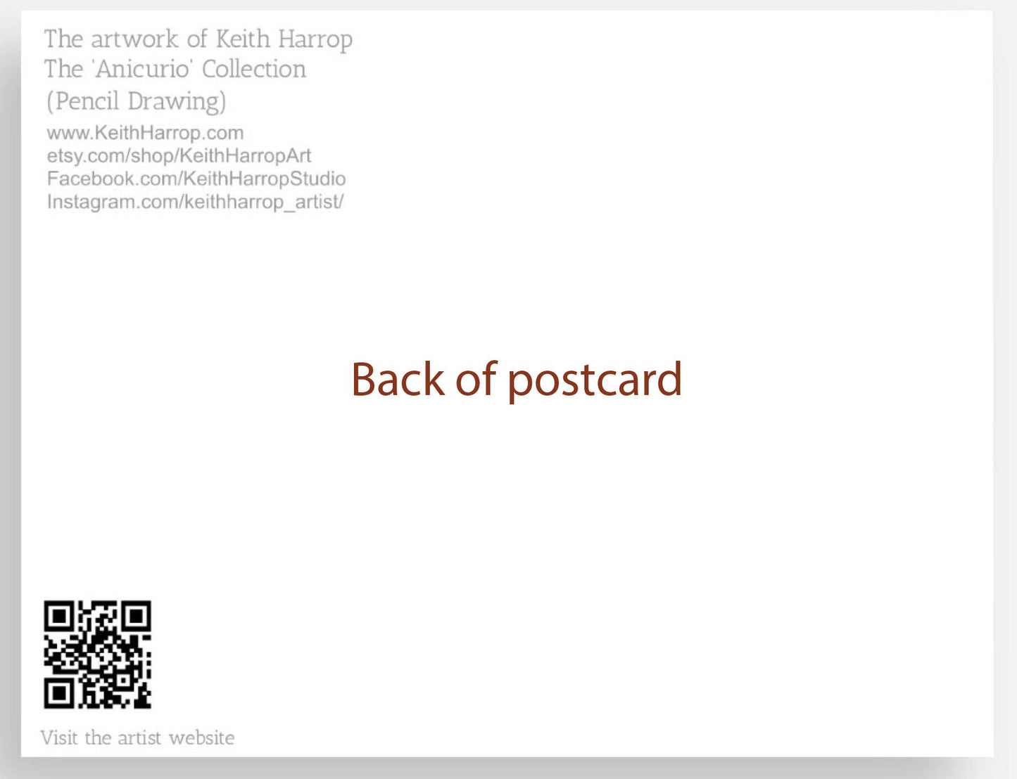 Postcard Alligator Pencil Art