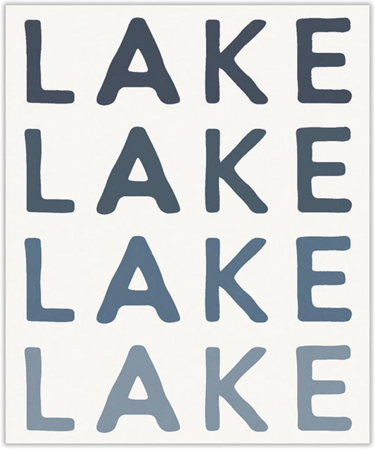 Face to Face Luxe Cotton LAKE Throw Blanket - Ombre