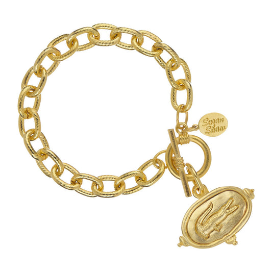 Alligator Intaglio on Toggle Bracelet