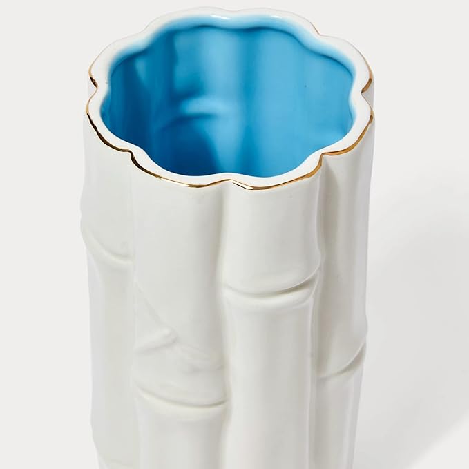Lilly Pulitzer White Bamboo Vase