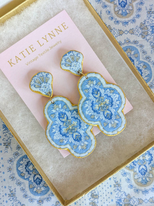 Henrietta Statement Earring - Light Blue