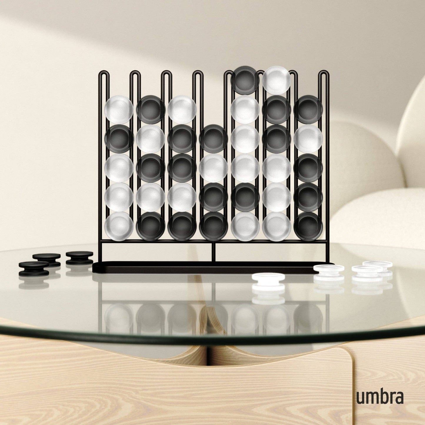 Connect 4 Game Stax 4 in a Row Home Decor Display: Brass