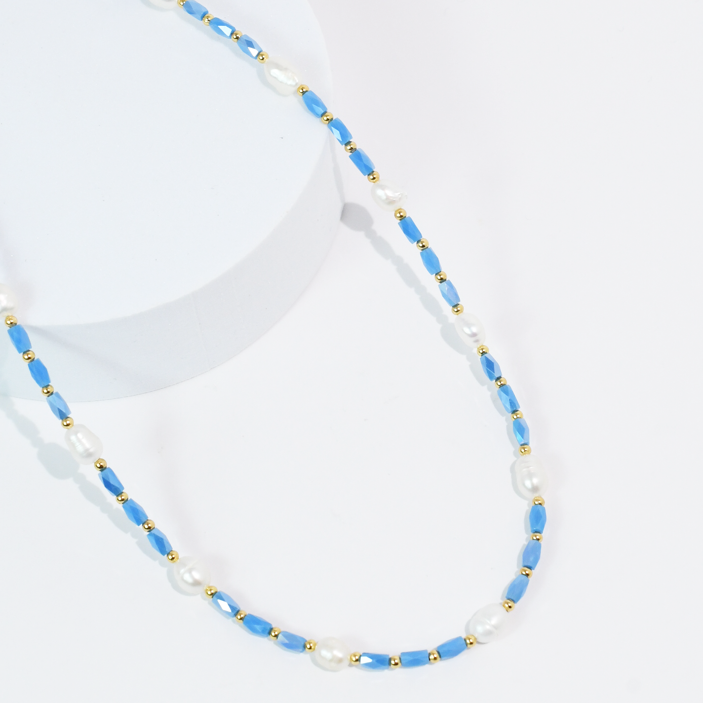 Bead Chic Necklace: Blue