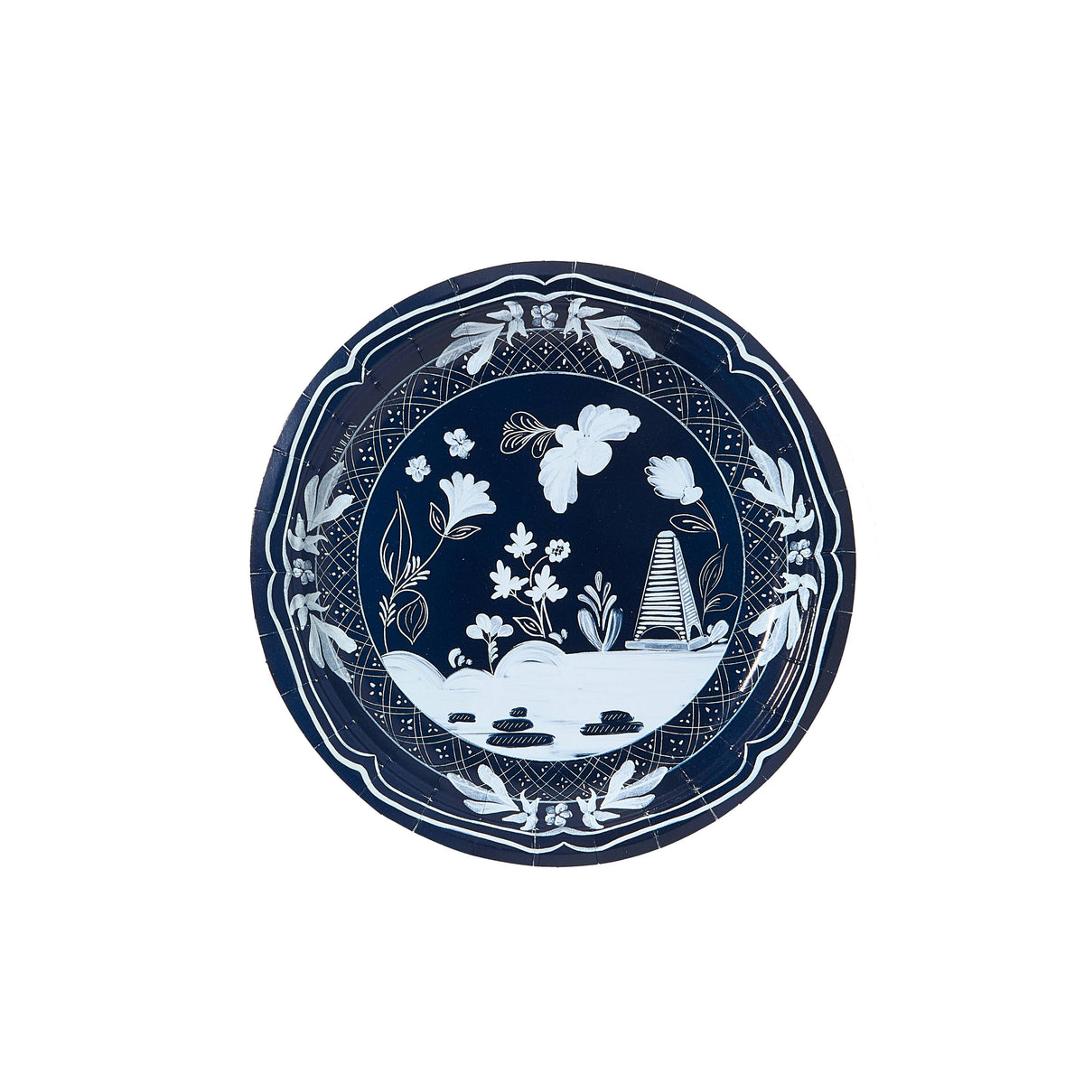 Beachside Pavilion Salad and Dessert Plates - 8 pack: Navy & Sky