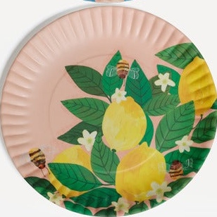 Citrus Bees Melamine Plate 9"