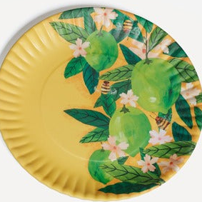 Citrus Bees Melamine Plate 9"