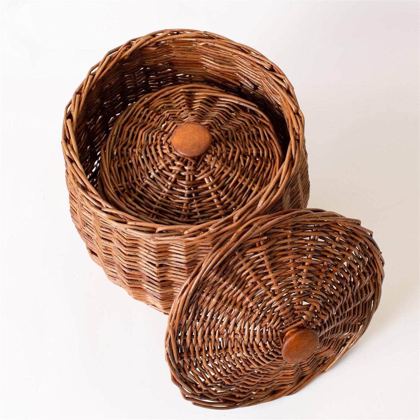 Wicker Storage Baskets With Lids