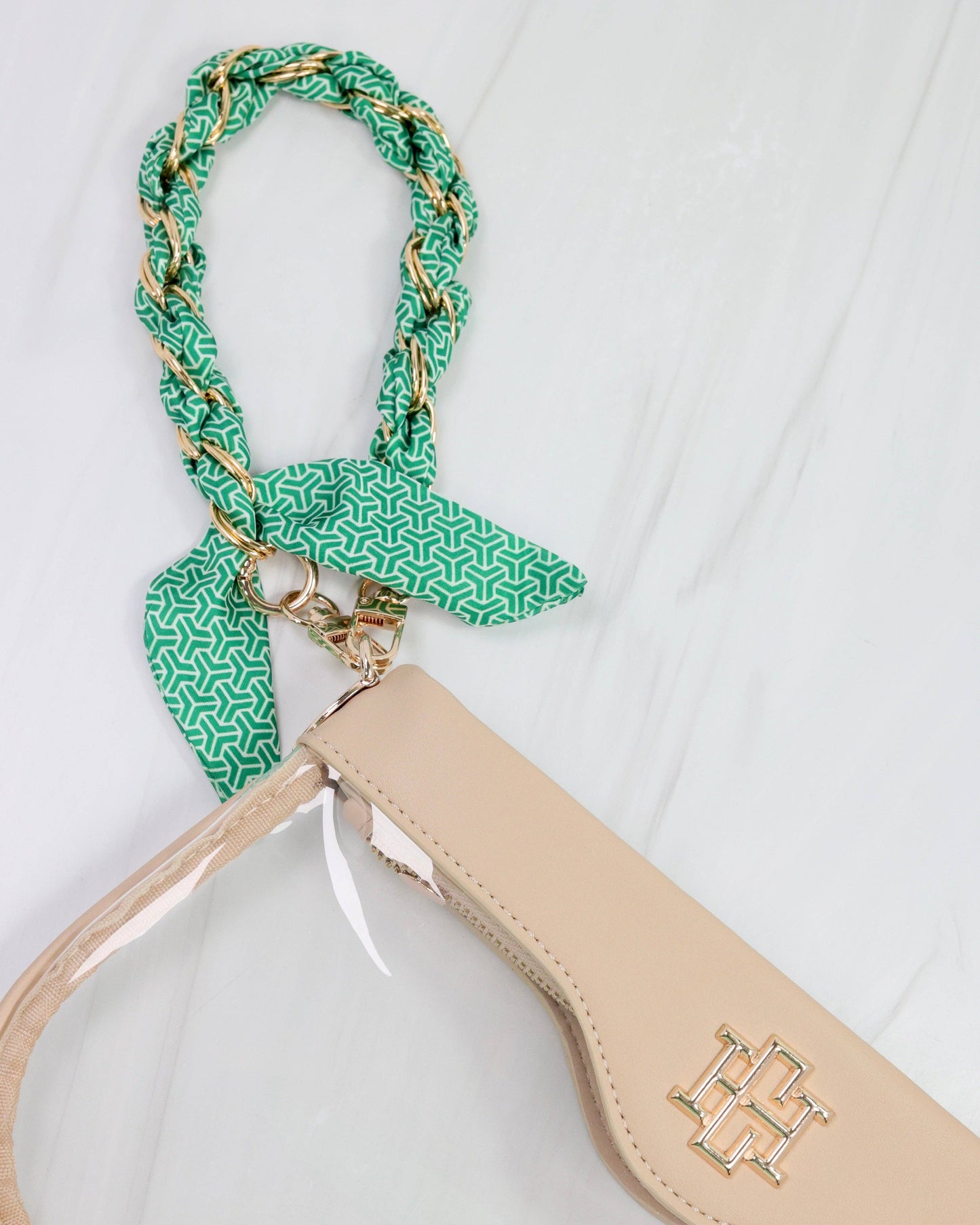 Serafina Scarf Purse Chain Green