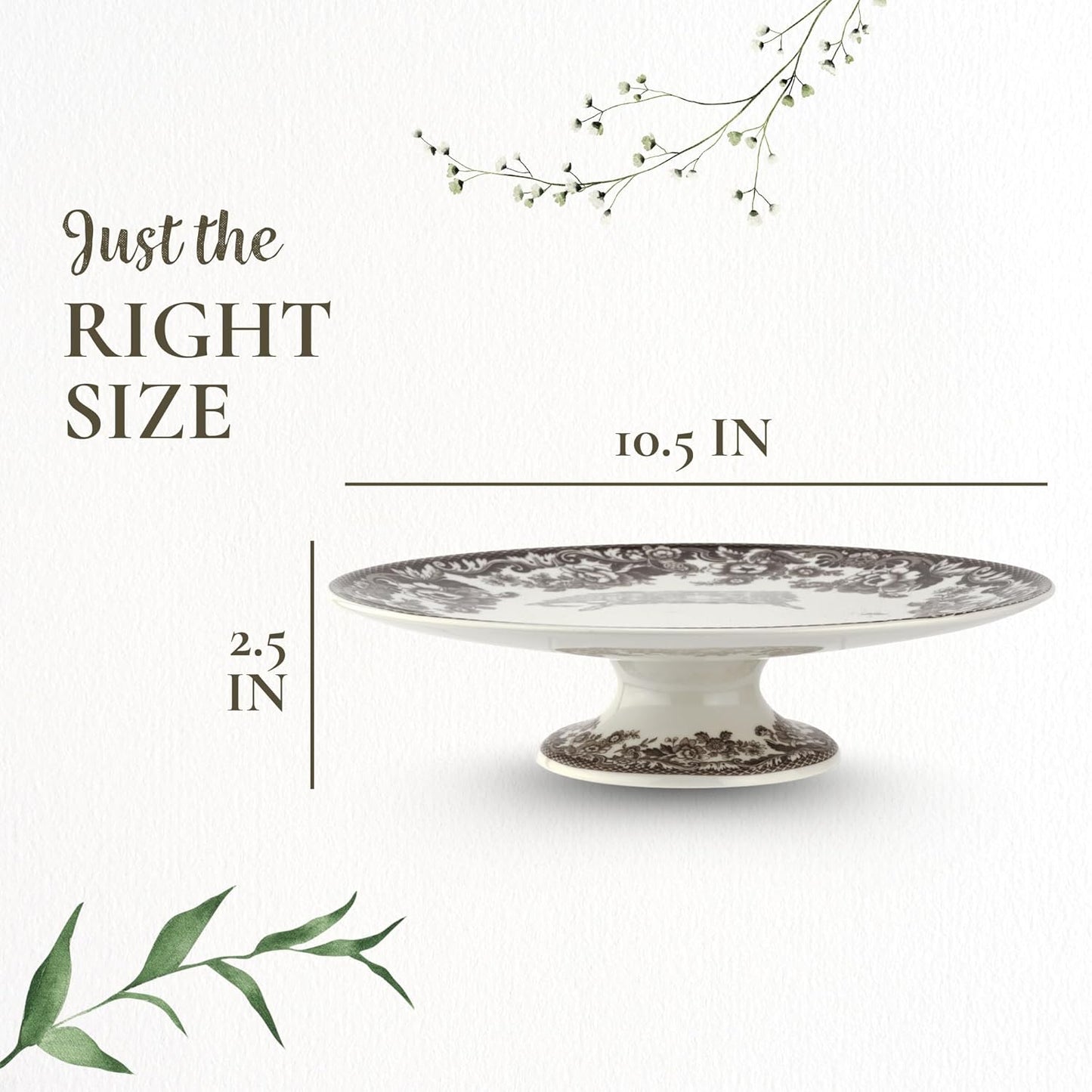 Spode Delamere Footed Cake Plate 10.5" British