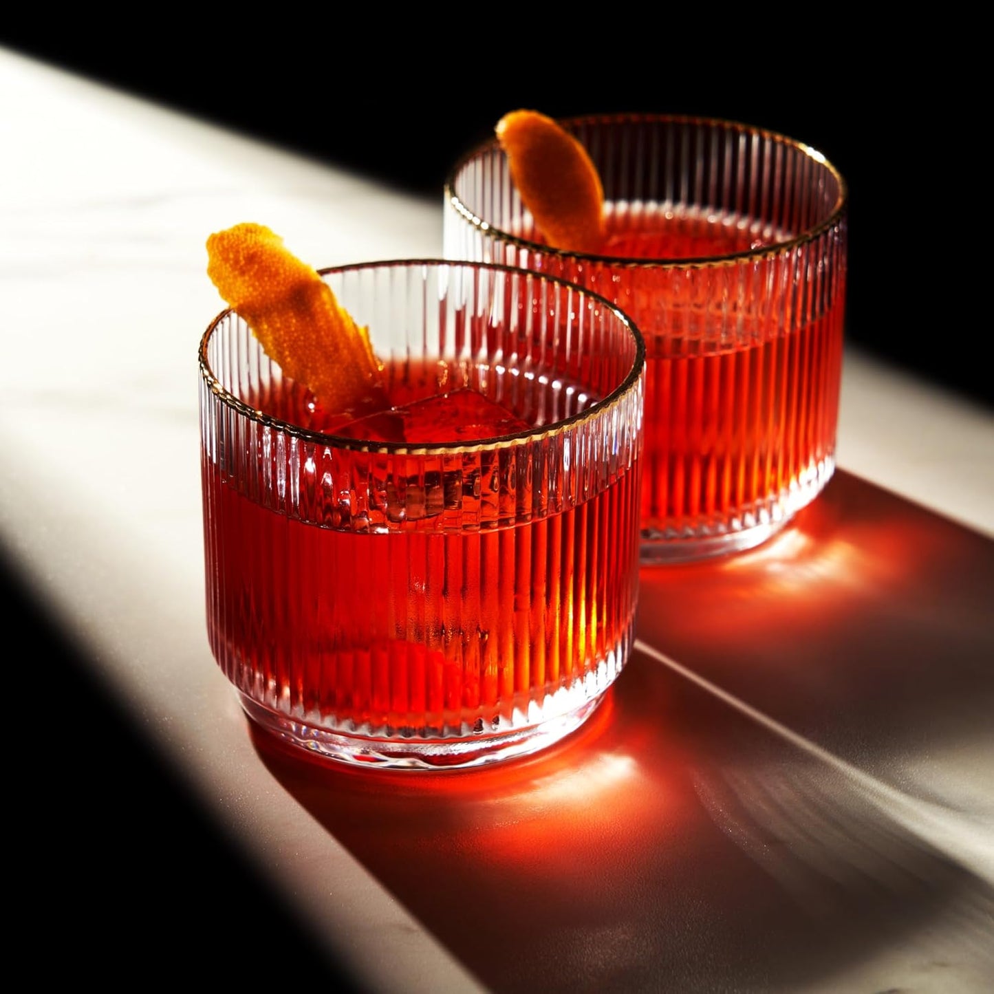 Viski Meridian Crystal Lowball Tumblers