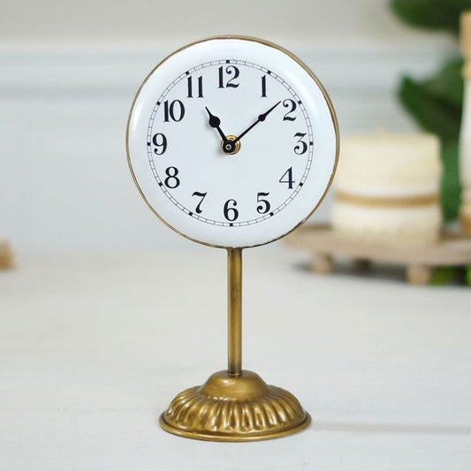 Metal Tabletop Clock Gold