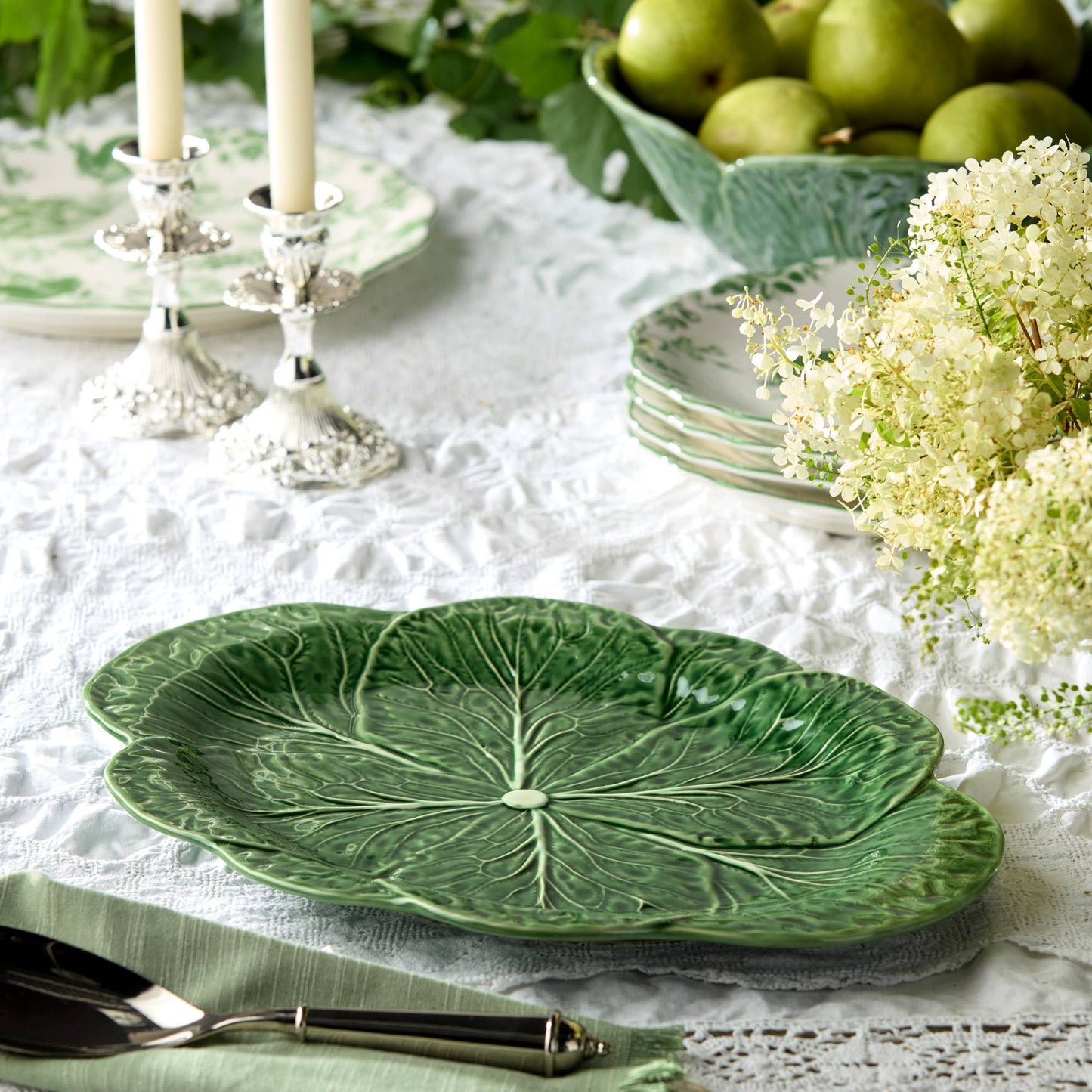 Le Jardin Cabbage 3-D Oval Platter