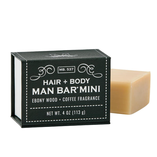 MAN BAR-Hair and Body Mini-Bar 4oz Ebony Wood and Coffee