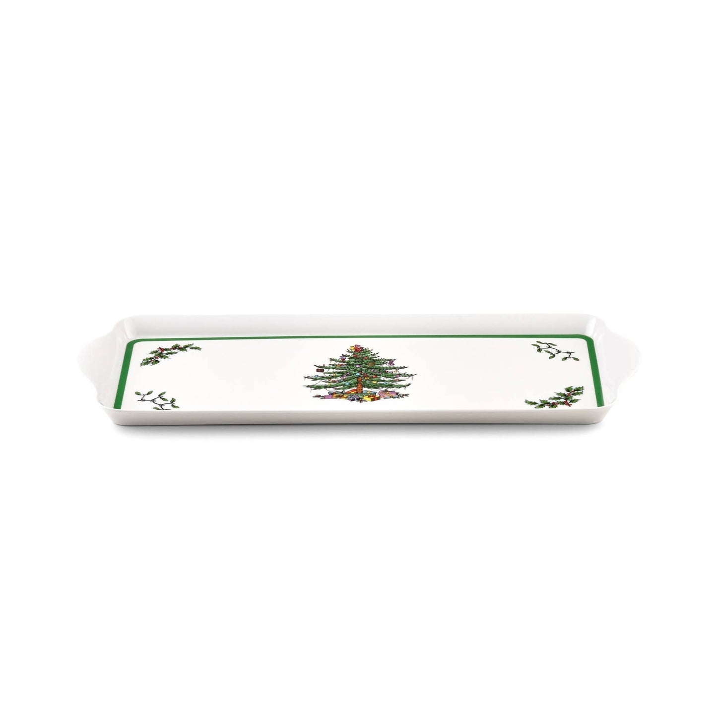 Christmas Tree Large Handled Tray: Melamine / Christmas Tree