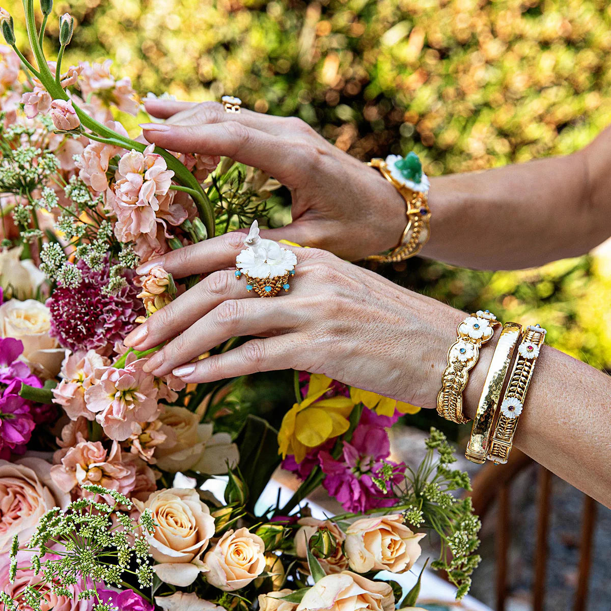 Villandry Fleur Scalloped Cuff - Multi