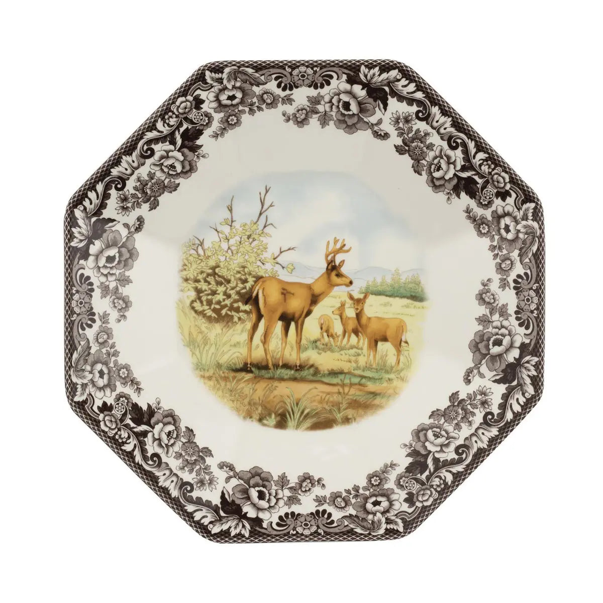 Woodland Octagonal Platter 14 Inch, Deer