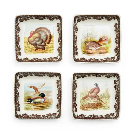 Woodland Set of 4 Square Dishes