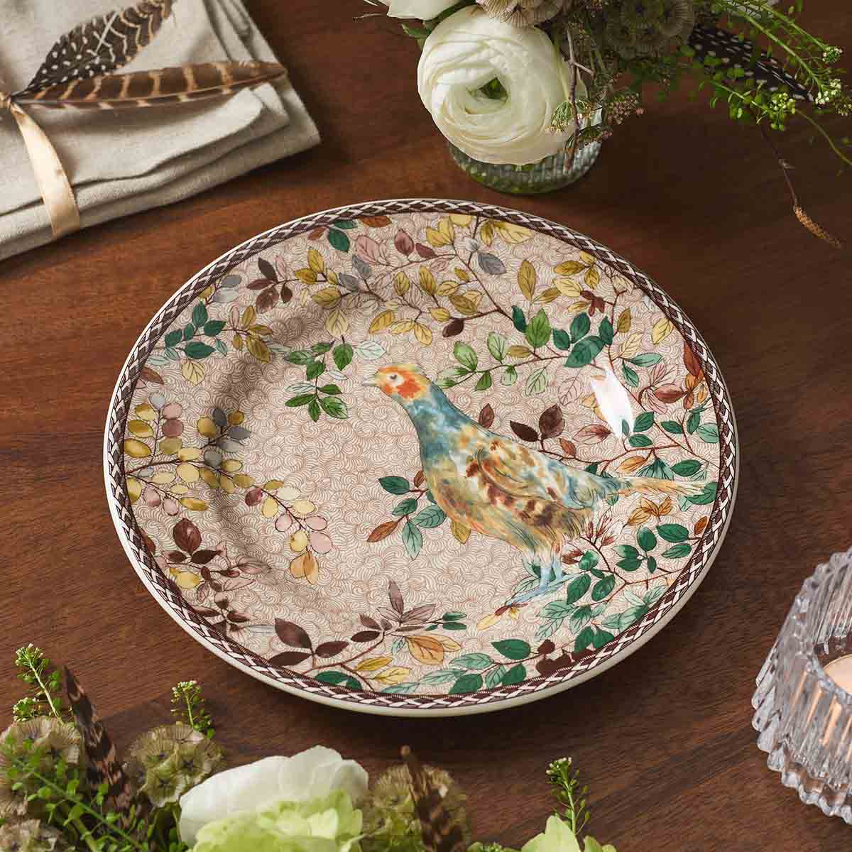 Woodland Accents Salad Plate 8 Inch, Partridge