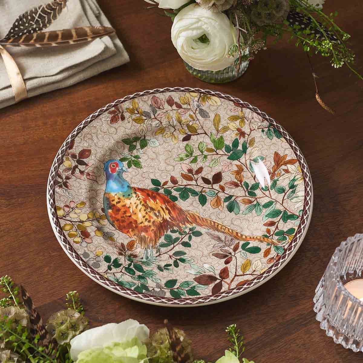 Woodland Accents Salad Plate 8 Inch, Pheasant