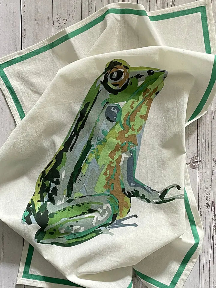 Frog Flour Sack Kitchen Towel S/2