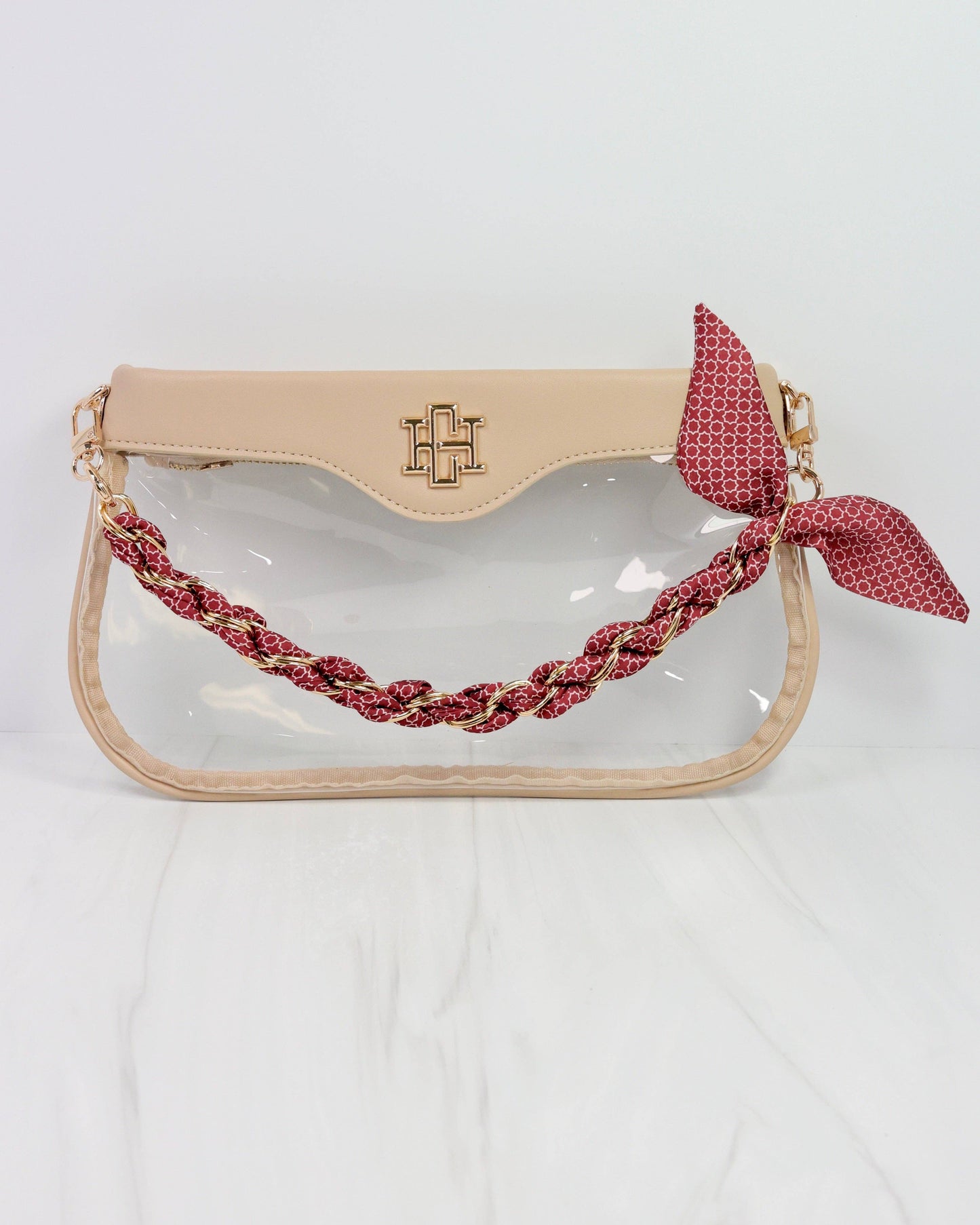 Serafina Scarf Purse Chain Burgundy