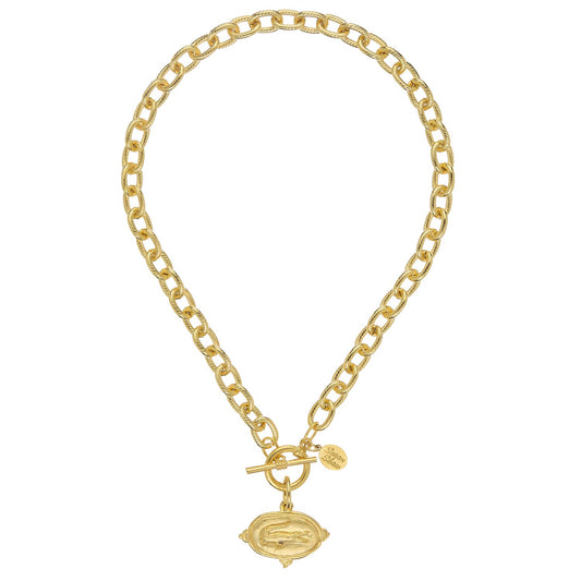 Alligator Intaglio on 16" Toggle Necklace