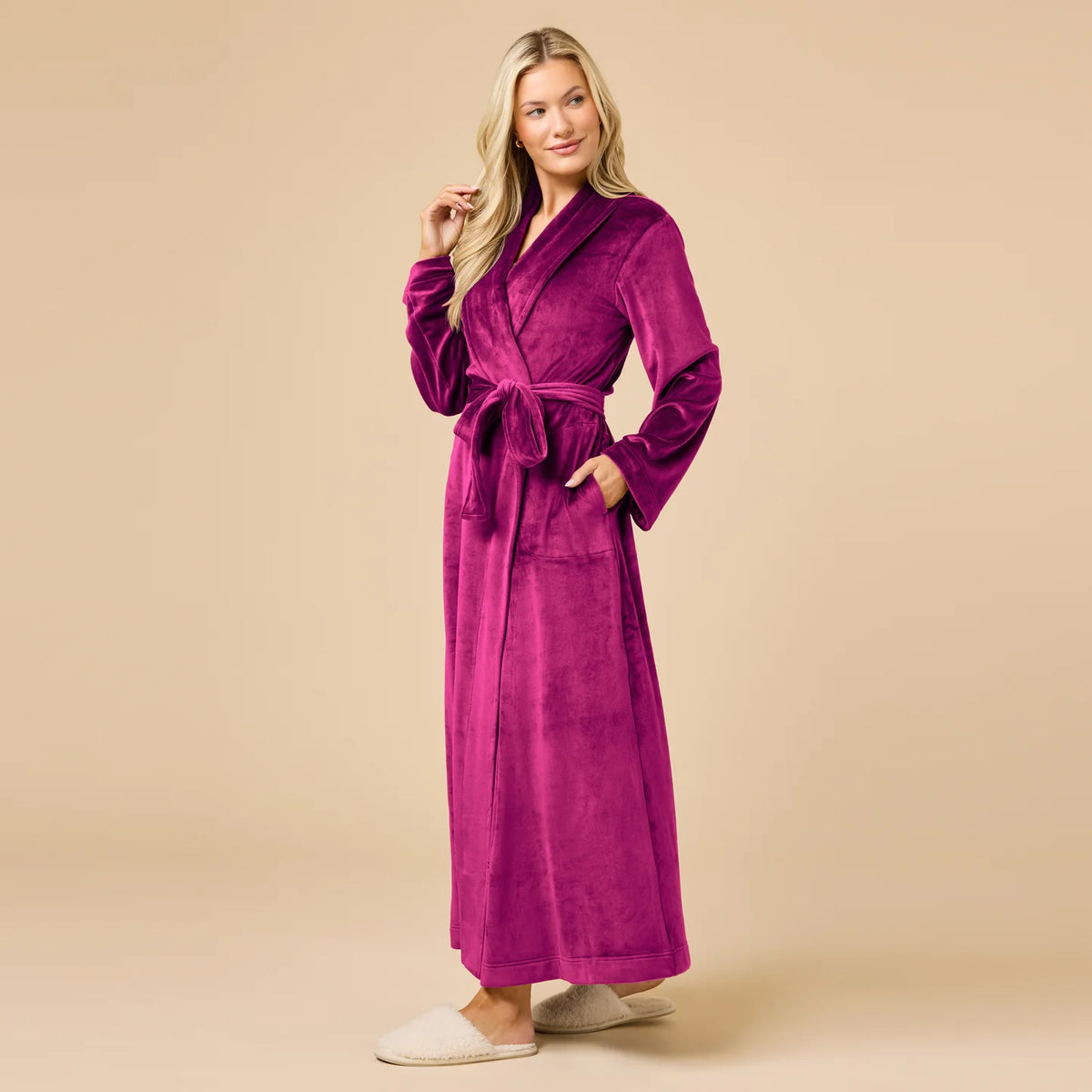 Serenity Wrap Robe Magenta