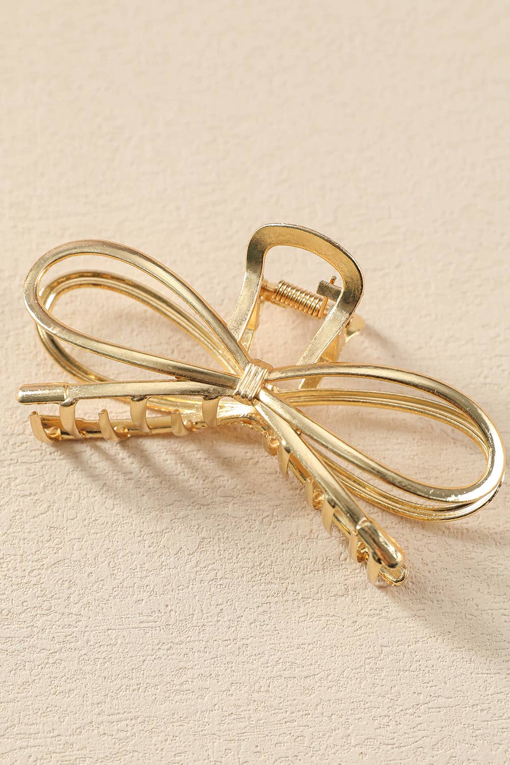 LDC Bowknot Shape Claw Clip: Gold