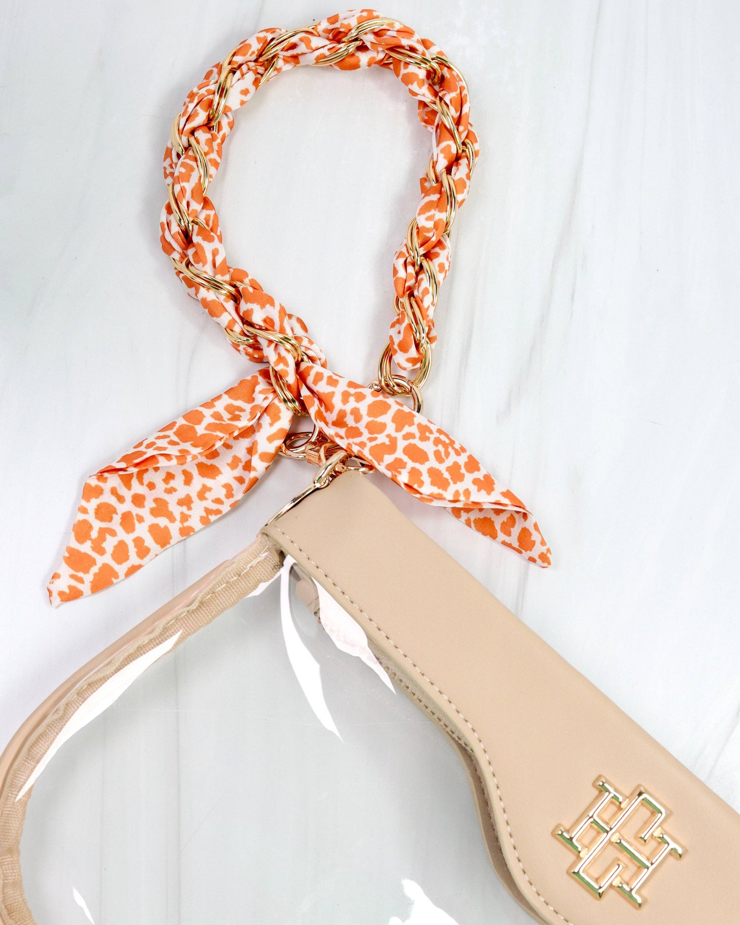 Serafina Scarf Purse Chain Orange Lep