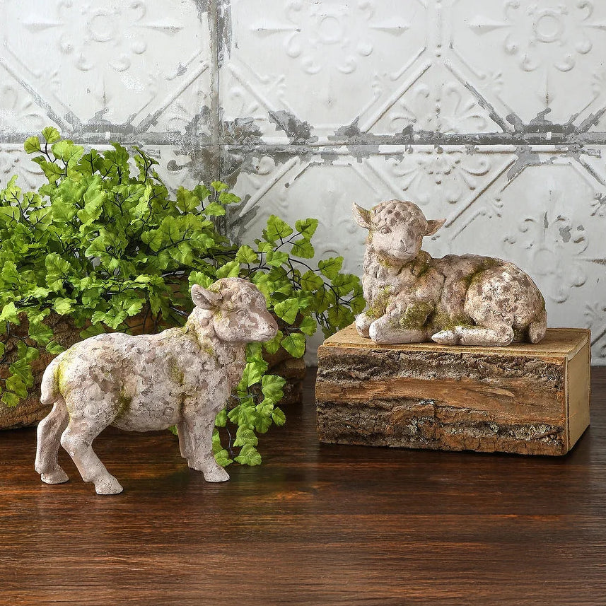 8.5" Resin Mossed Sheep