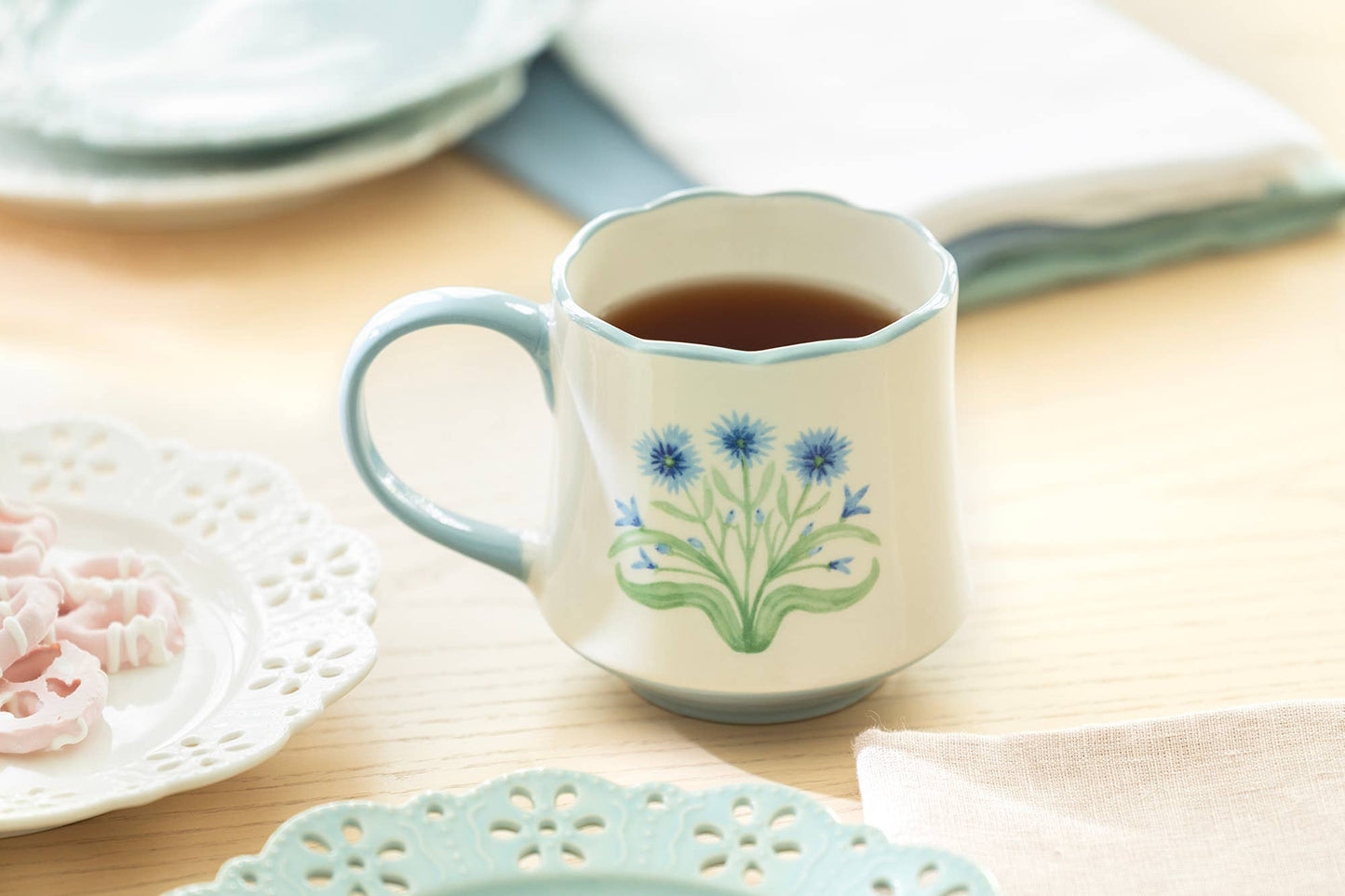Blue Folk Bloom 14oz Mug