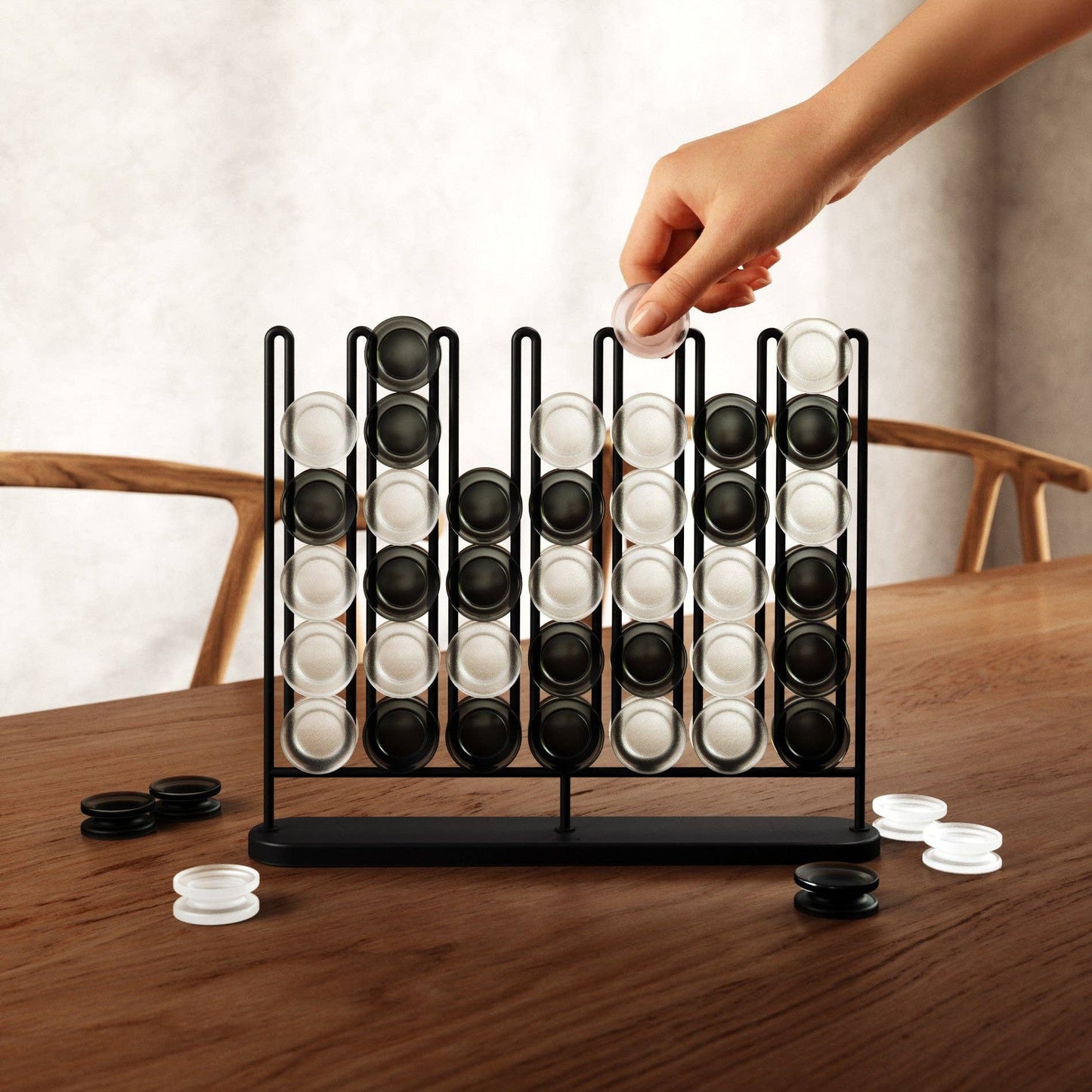 Connect 4 Game Stax 4 in a Row Home Decor Display: Brass