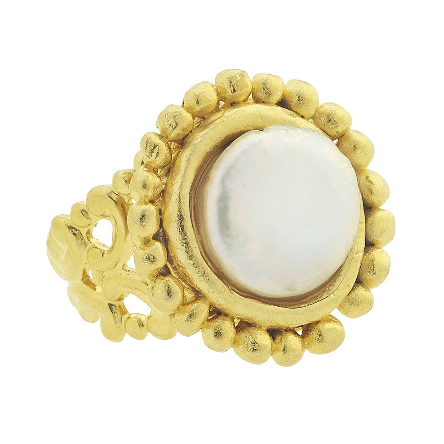 Handcast Gold Adjustable Ring