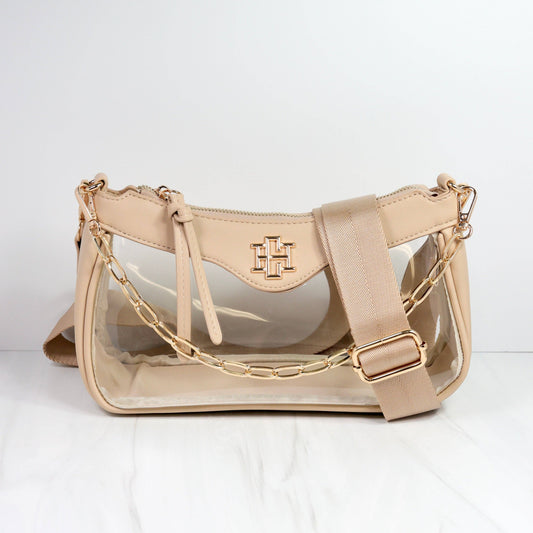 Cassidy Clear Crossbody Nude
