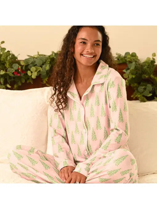 Pink Christmas Adult Pajama Set