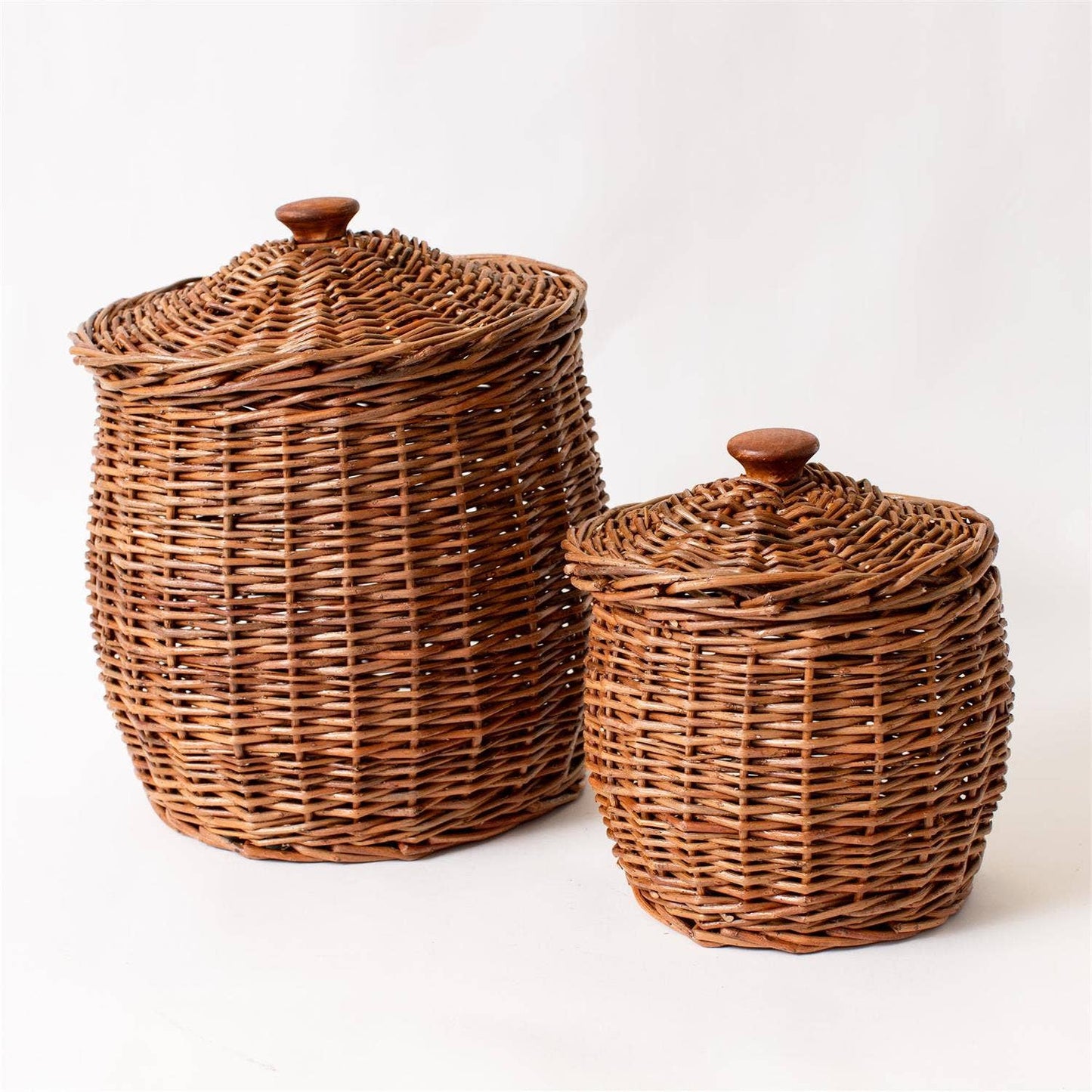 Wicker Storage Baskets With Lids