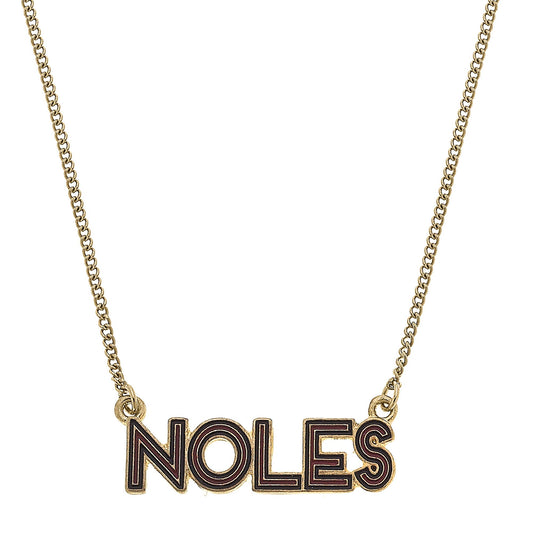 Florida State Seminoles Outline Enamel Necklace
