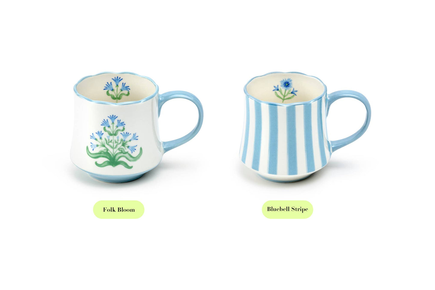 Blue Folk Bloom 14oz Mug