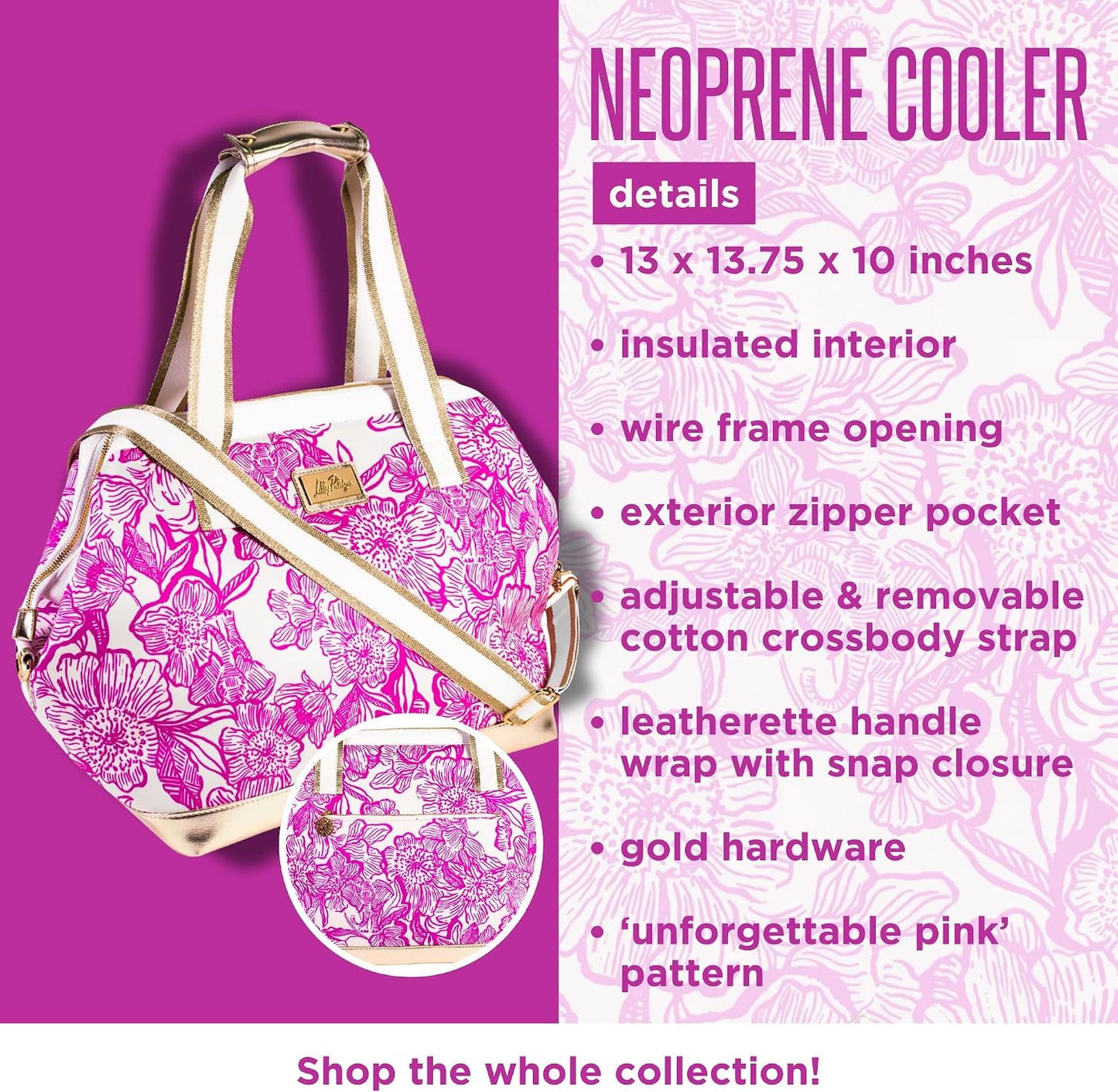 Neoprene Cooler, Unforgettable Pink