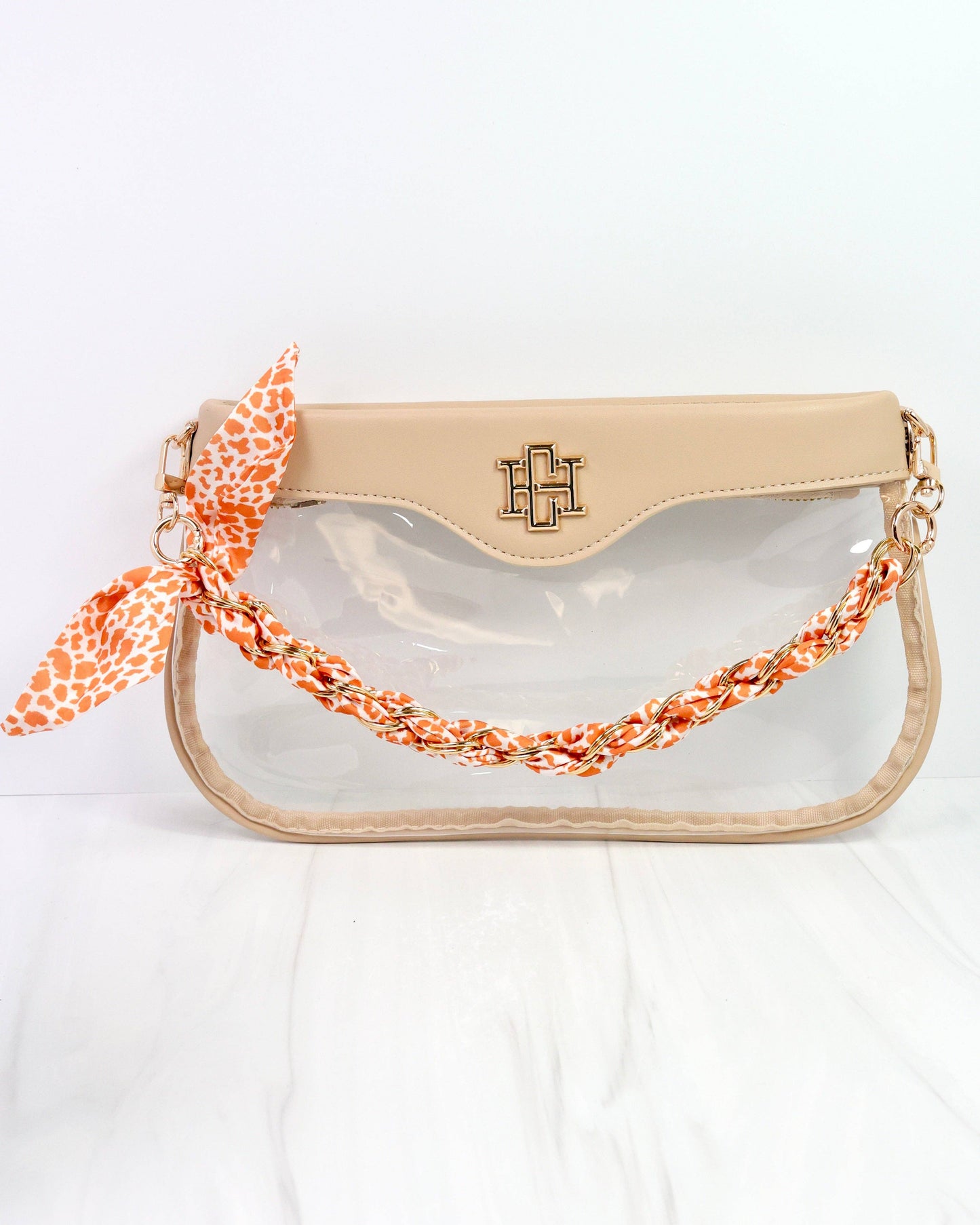 Serafina Scarf Purse Chain Orange Lep