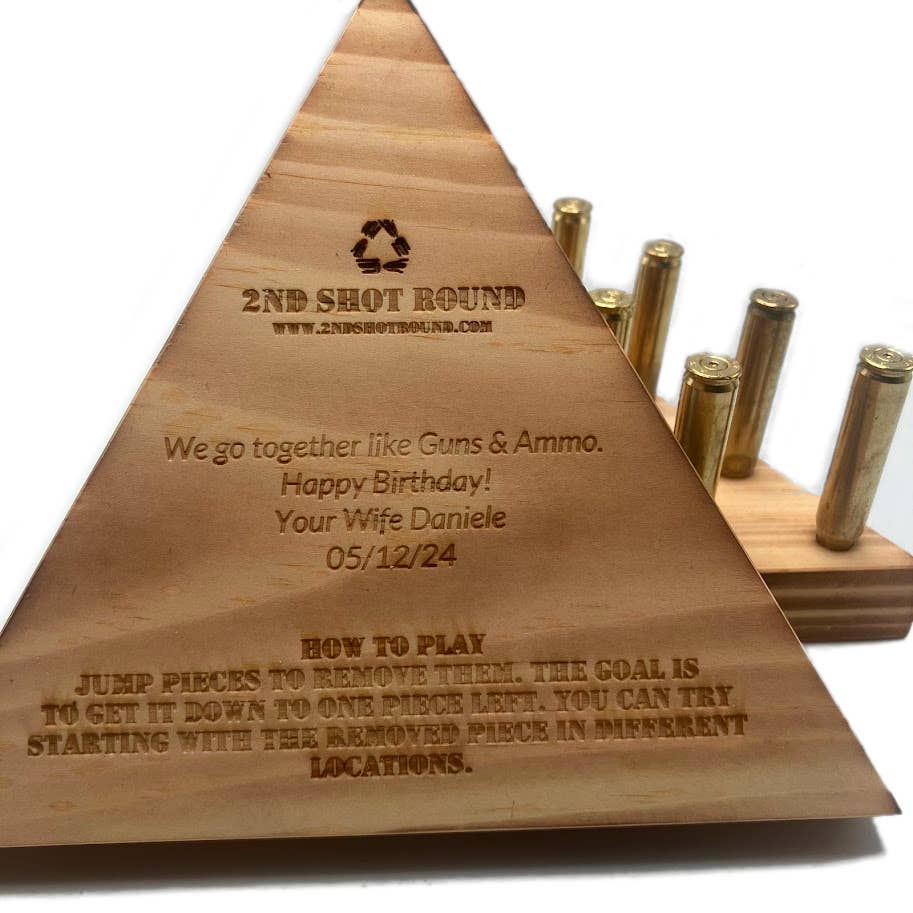 Triangle Peg Game 9mm Brass